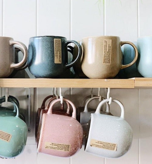 Enjoy the daily ritual of drinking tea and coffee with your own stoneware NAOKO Mug in Aqua 380ml.| Bliss Gifts &amp; Homewares | Unit 8, 259 Princes Hwy Ulladulla | South Coast NSW | Online Retail Gift &amp; Homeware Shopping | 0427795959, 44541523.