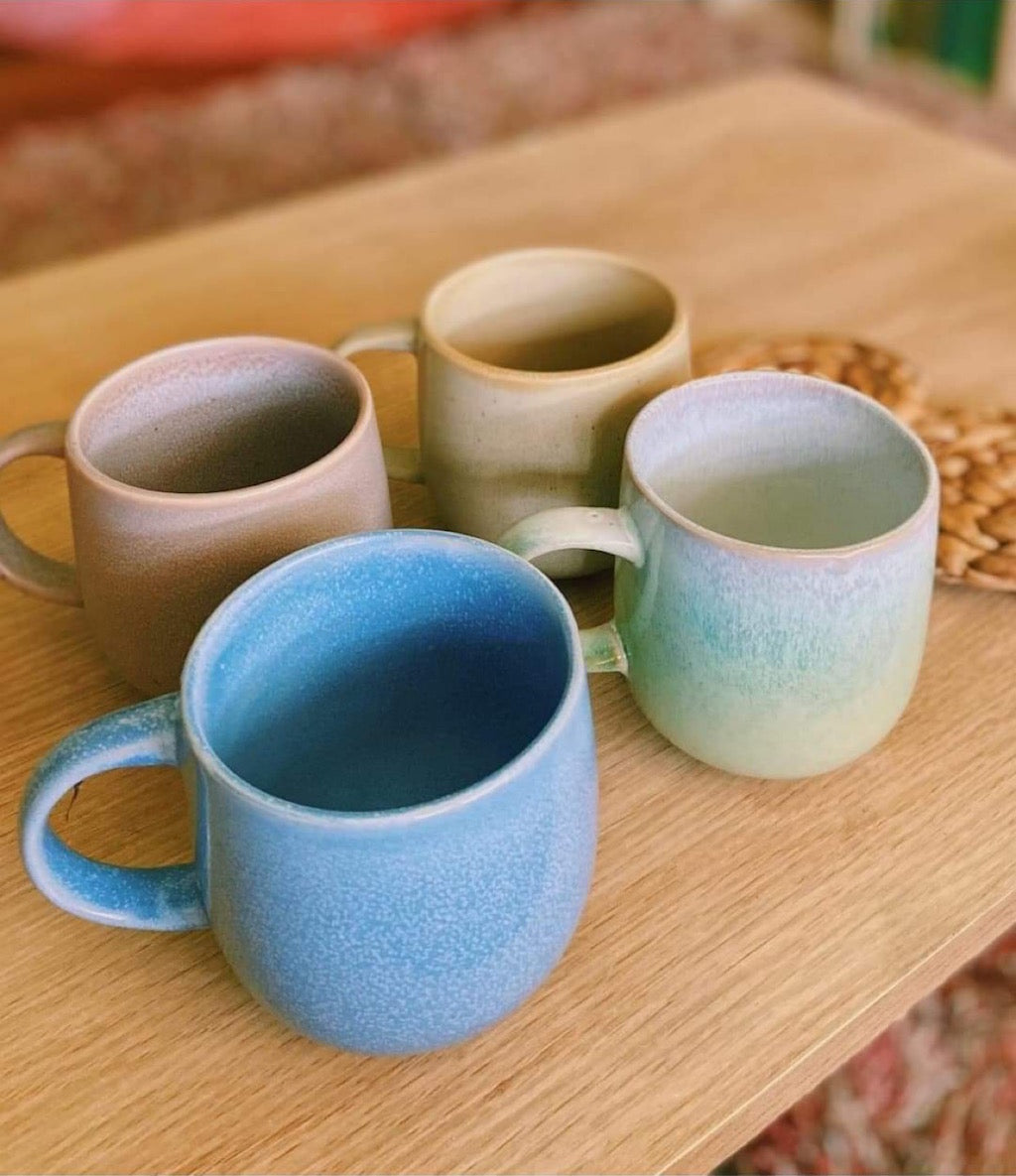 Enjoy the daily ritual of drinking tea and coffee with your own stoneware NAOKO Mug in Aqua 380ml.| Bliss Gifts &amp; Homewares | Unit 8, 259 Princes Hwy Ulladulla | South Coast NSW | Online Retail Gift &amp; Homeware Shopping | 0427795959, 44541523