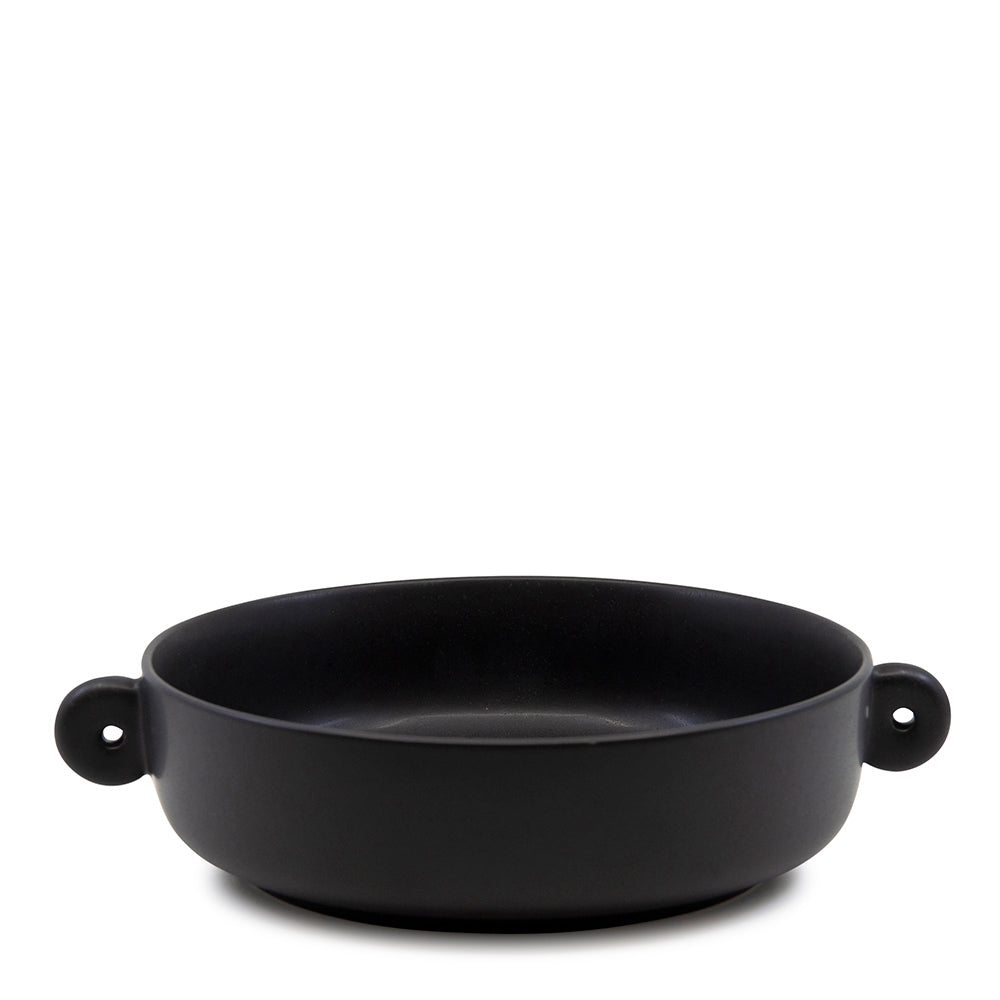 This black OSAKA bowl by Salt&Pepper is 20x6cm in size, these double-handled serving bowls bring the earth, sea and sky to your hosting style, exuding a timeless, textural look for everyday dining or special occasions.| Bliss Gifts & Homewares | Unit 8, 259 Princes Hwy Ulladulla | South Coast NSW | Online Retail Gift & Homeware Shopping | 0427795959, 44541523