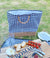 PICNIC Tote Bag Set - Deluxe Picnic Tote Bag for 2 people - this lightweight bag with a wicker base and carry handles includes 2x ceramic plates, 2x three-piece cutlery sets, 2x plastic wine glasses | Salt&Pepper |Bliss Gifts & Homewares - Unit 8, 259 Princes Hwy Ulladulla - Shop Online & In store - 0427795959, 44541523 - Australia wide shipping 