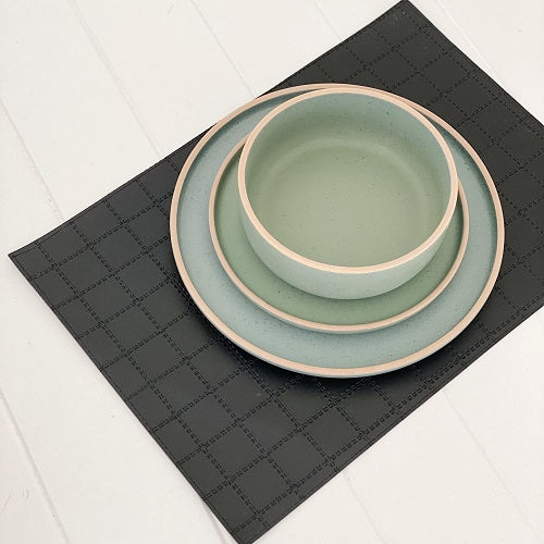 Stylish and sophisticated Textured Faux Leather Placemats - Features an embossed check pattern - Measures: 43x30cm - 4 colours available - Bliss Gifts &amp; Homewares - Shop Online - 44541523 - Australia wide shipping