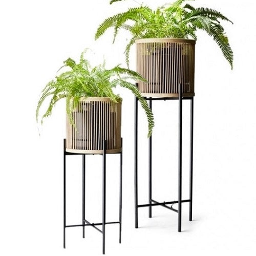 Rhythm Plant Stands - metal base - stunning natural bamboo basket - Large: 35x100cm - Small: 35x80cm - Basket size: 31x31cm | Salt&amp;Pepper |Bliss Gifts &amp; Homewares - Unit 8, 259 Princes Hwy Ulladulla - Shop Online &amp; In store - 0427795959, 44541523 - Australia wide shipping 