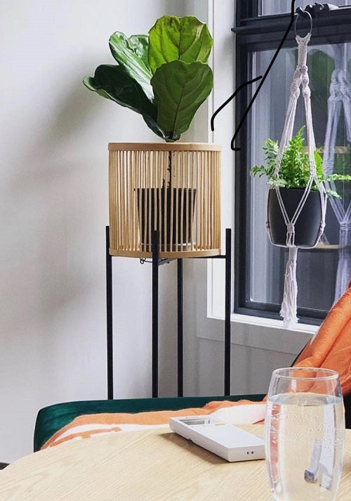 Rhythm Plant Stands - metal base - stunning natural bamboo basket - Large: 35x100cm - Small: 35x80cm - Basket size: 31x31cm | Salt&amp;Pepper |Bliss Gifts &amp; Homewares - Unit 8, 259 Princes Hwy Ulladulla - Shop Online &amp; In store - 0427795959, 44541523 - Australia wide shipping 