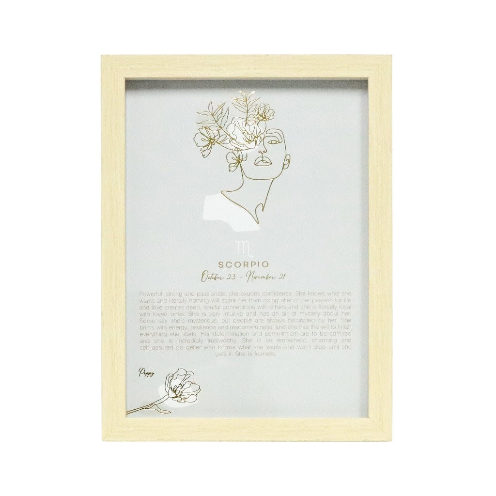 The Mystique Astrological Framed Prints feature whimsical and feminine illustrations combined with a pastel colour palette. The collection features 12x framed prints for each astrological star sign and gold foil detail for an elegant finished look.| Bliss Gifts & Homewares | Unit 8, 259 Princes Hwy Ulladulla | South Coast NSW | Online Retail Gift & Homeware Shopping | 0427795959, 44541523