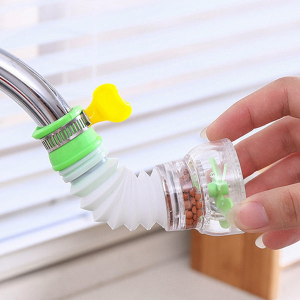 Kitchen Sink Rotatable Filter Sprayer Head Anti Splash Tap Booster Shower Rotatable Drainer Extensible Filter Durable Faucet