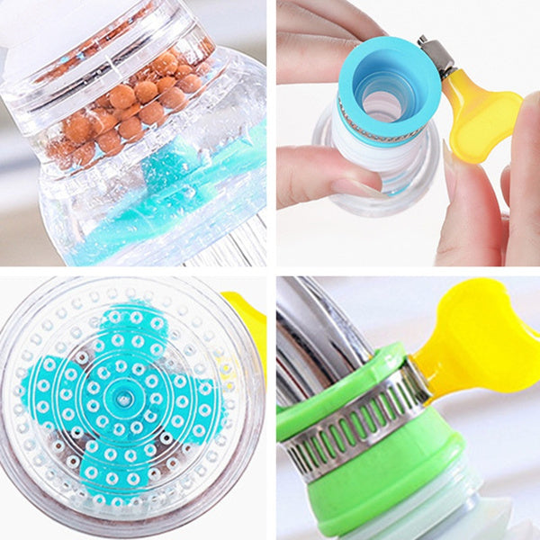 Kitchen Sink Rotatable Filter Sprayer Head Anti Splash Tap Booster Shower Rotatable Drainer Extensible Filter Durable Faucet