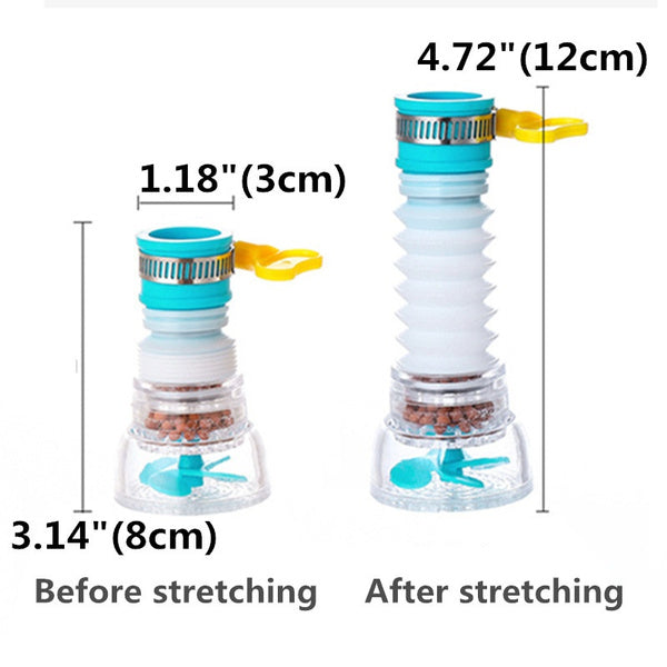 Kitchen Sink Rotatable Filter Sprayer Head Anti Splash Tap Booster Shower Rotatable Drainer Extensible Filter Durable Faucet