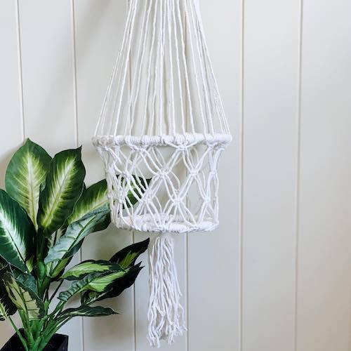 Hanging Planter | Macrame | Single Pot Holder | 100cm | Bliss Gifts & Homewares | Milton | Online & In-store | 0427795959 | Afterpay available