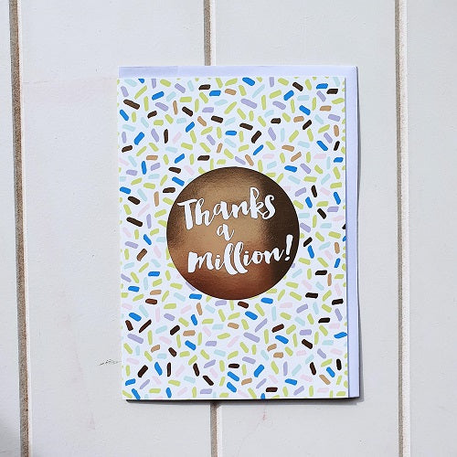 Part of our Thank you &amp; Just to Say collection, this tall &#39;Thanks a Million&#39; card is perfect for any occasion when you need Thanks a million specky greeting card! | Bliss Gifts &amp; Homewares | Unit 8, 259 Princes Hwy Ulladulla | South Coast NSW | Online Retail Gift &amp; Homeware Shopping | 0427795959, 44541523