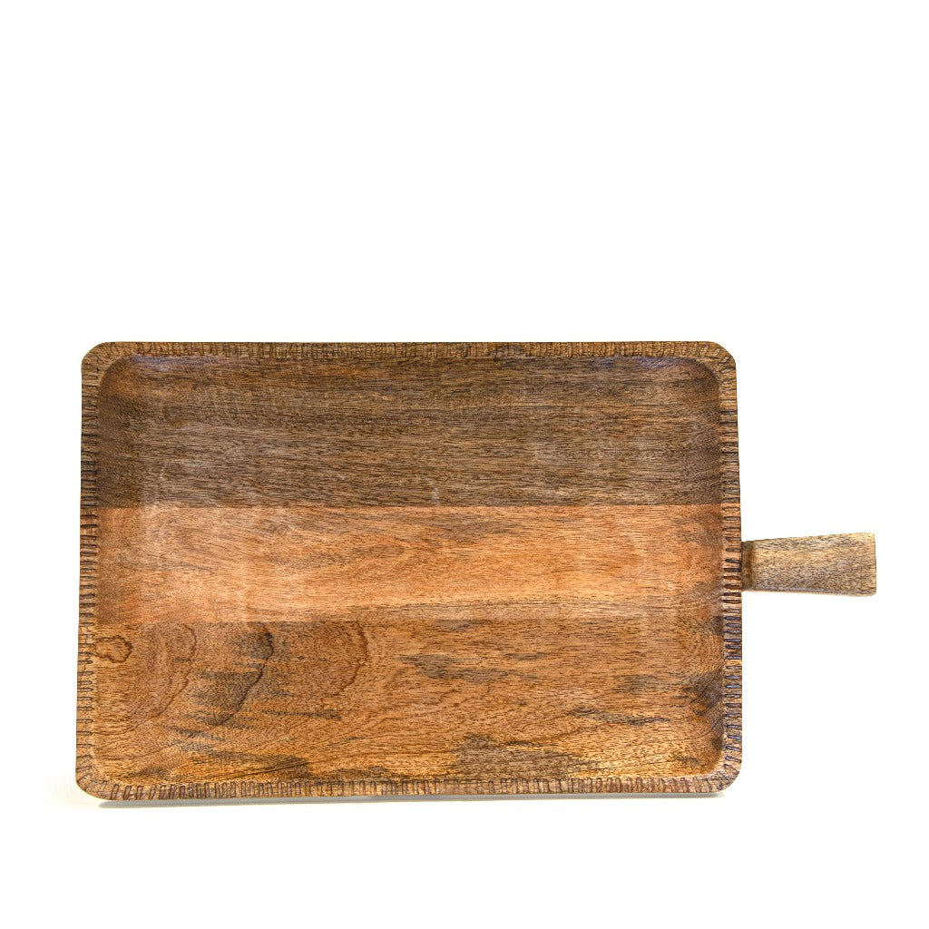 Salt&Pepper’s VAULT Paddle Rectangle - 60x35 - Handcrafted from mango wood with a lovely engraved edging detail and side handles - Shop online. AfterPay available. Australia wide Shipping | Bliss Gifts & Homewares - Unit 8, 259 Princes Hwy Ulladulla - 44541523