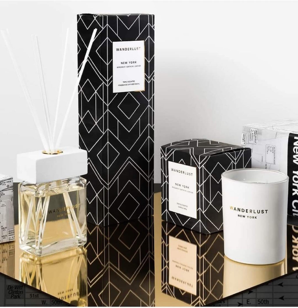 From Salt&amp;Pepper&#39;&#39;s WANDERLUST collection is this colourfully packaged 300ml NEW YORK diffuser and cotton stick set filled with a soul-stirring and woody blend of bergamot, saffron and leather. European-sourced essential oils that will infuse that New York City buzz into any space.| Bliss Gifts &amp; Homewares | Unit 8, 259 Princes Hwy Ulladulla | South Coast NSW | Online Retail Gift &amp; Homeware Shopping | 0427795959, 44541523