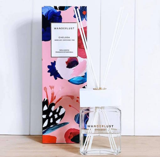 From Salt&amp;Pepper&#39;&#39;s WANDERLUST collection is this colourfully packaged 300ml CHELSEA diffuser and cotton stick set filled with a coveted floral blend of green leaf, white rose and pine. European-sourced essential oils that will infuse an refined, Chelsea-inspired feel into any space.| Bliss Gifts &amp; Homewares | Unit 8, 259 Princes Hwy Ulladulla | South Coast NSW | Online Retail Gift &amp; Homeware Shopping | 0427795959, 44541523