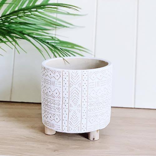 Large White Tribal Pots | Statement Planters