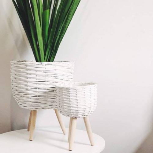Elevate the look of your plant or floral display with our White Wicker pot Holder - Small. Indoor plants are on trend and our stylish Wicker planters are perfect for showing off your gorgeous greenery. Shop online. AfterPay available. Australia wide Shipping. | Bliss Gifts &amp; Homewares | Unit 8, 259 Princes Hwy Ulladulla | South Coast NSW | 0427795959, 44541523 