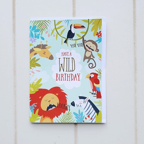Have a Wild Birthday Greeting Card. Enjoy giving this to the wild child or the little animal on the block. Show off the animal within with this African Safari Birthday Card. | Bliss Gifts &amp; Homewares | Unit 8, 259 Princes Hwy Ulladulla | South Coast NSW | Online Retail Gift &amp; Homeware Shopping | 0427795959, 44541523