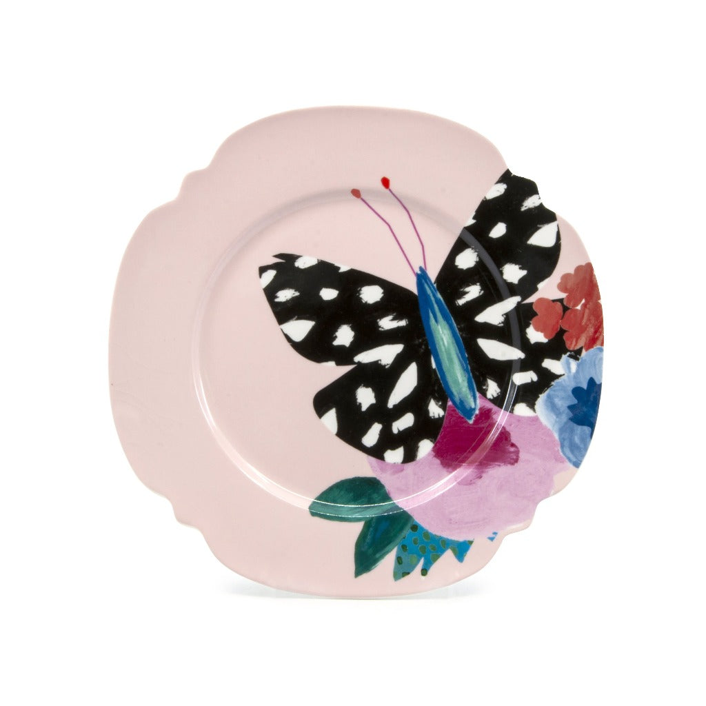 Allow the garden tea party to come to you with this WILLOW Plate in Rose. Complemented by a rose-hued background, this new bone china plate enjoys a stunning floral and butterfly decal with a scalloped design at the rim | Bliss Gifts &amp; Homewares | Unit 8, 259 Princes Hwy Ulladulla | South Coast NSW | Online Retail Gift &amp; Homeware Shopping | 0427795959, 44541523