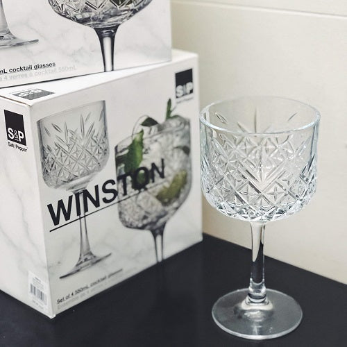 Salt&amp;Peppers WINSTON Set of 4 Cocktail Glasses are perfect for dinner parties and entertaining. A fine example of European craftsmanship, the 550ml cocktail glass has a classic design that is timeless. | Bliss Gifts &amp; Homewares | Unit 8, 259 Princes Hwy Ulladulla | South Coast NSW | Online Retail Gift &amp; Homeware Shopping | 0427795959, 44541523 